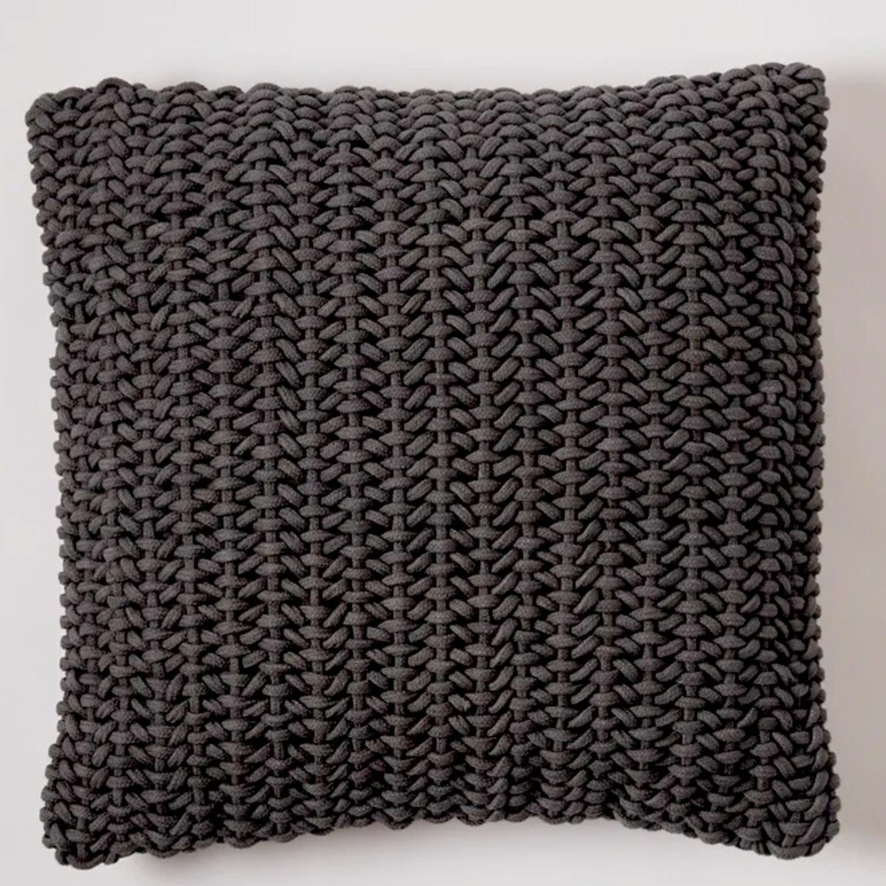 COYUCHI Woven Rope Organic Pillow - NWT in color Shadow